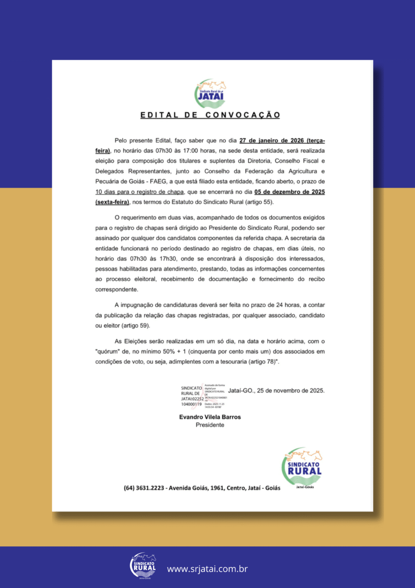 E D I T A L  D E  C O N V O C A Ç Ã O