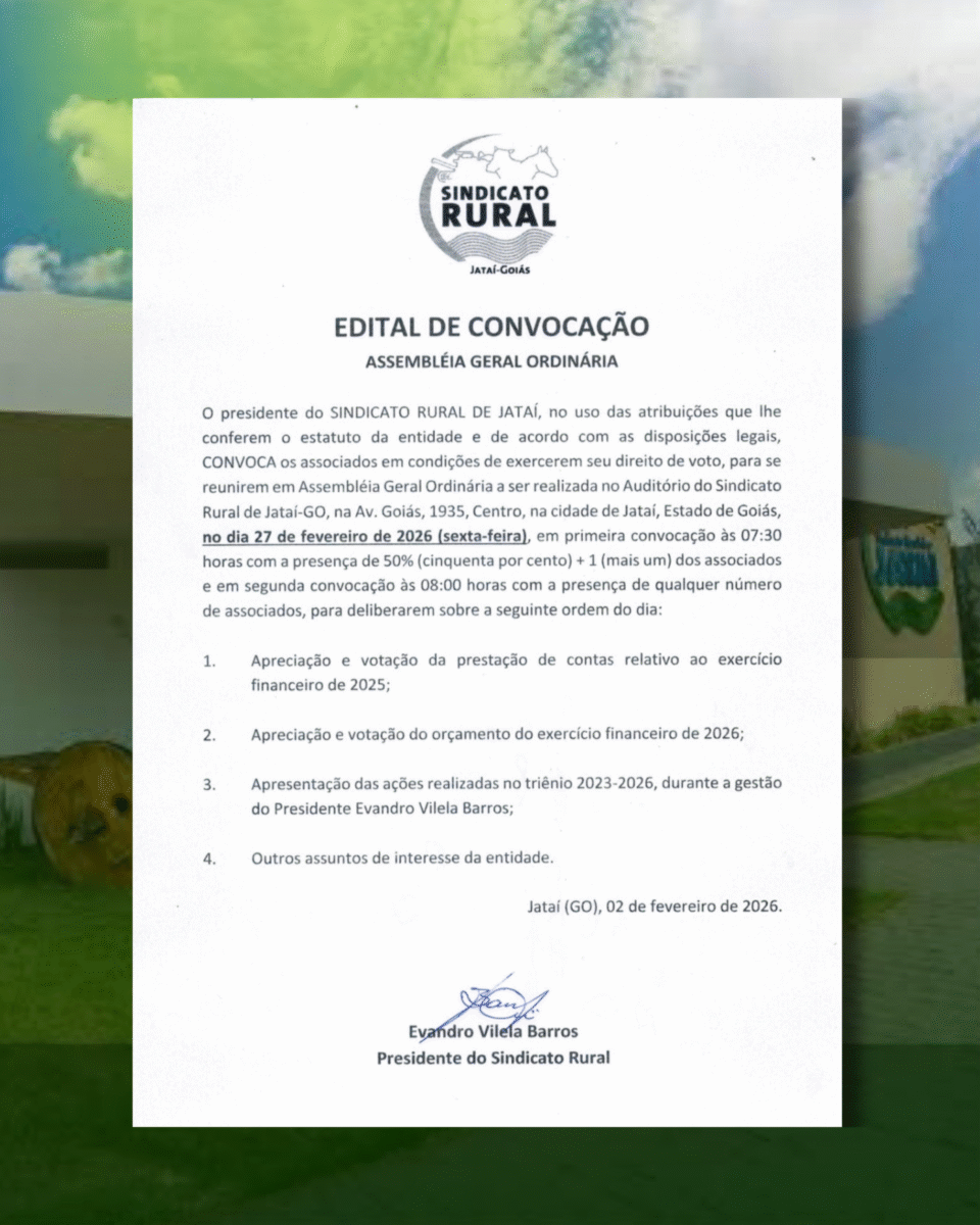 Edital de convocação